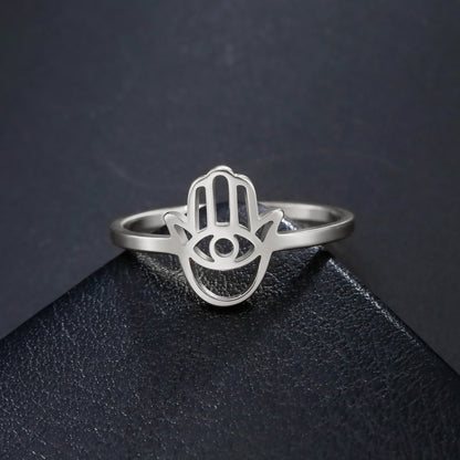 TRENDZ Vintage Hamsa Hand Ring