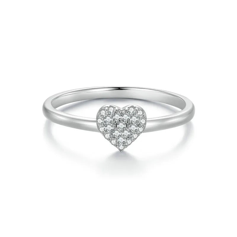 TRENDZ U Heart Shaped Moissanite Ring