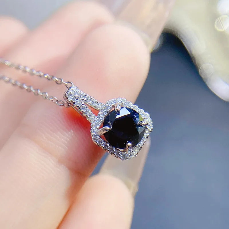 TRENDZ 1.0 Carat Black Moissanite Pendant