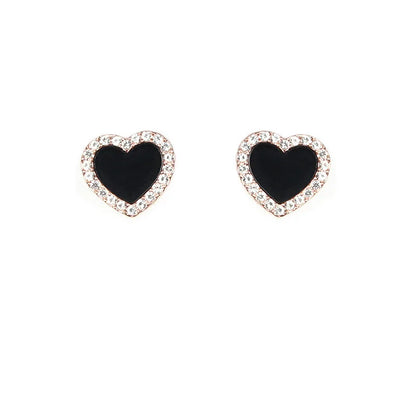 TRENDZ Enamel Cute Heart Earrings