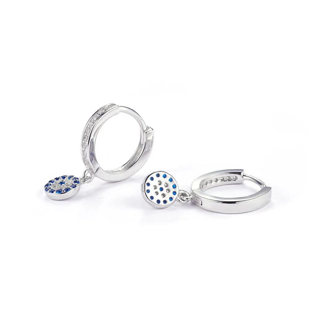 TRENDZ 925 Sterling Silver Hoop Earrings