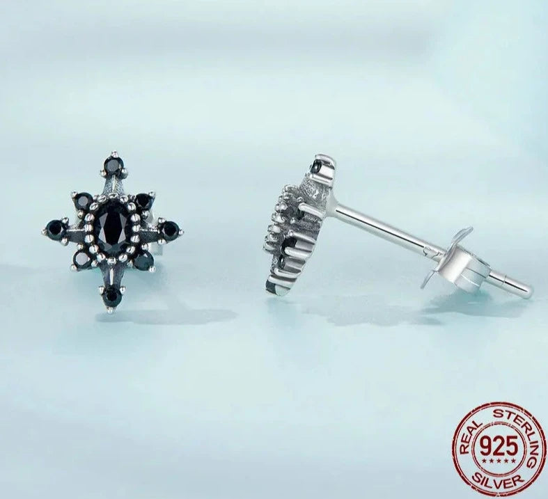 TRENDZ 925 Sterling Silver Classical Earrings