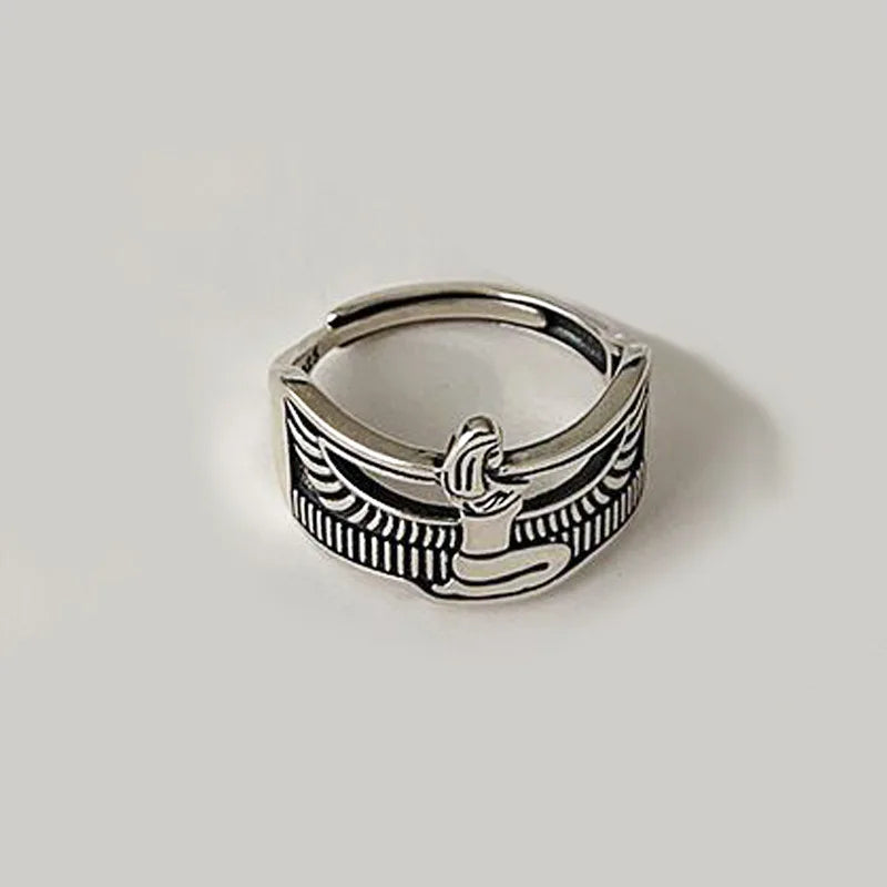 TRENDZ Ancient Egypt Queen Thai Silver Ring