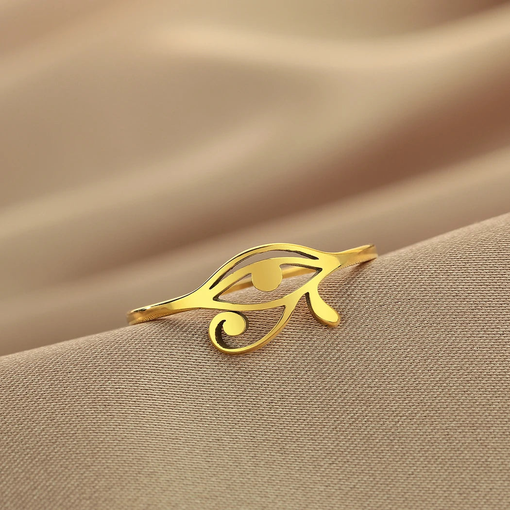 TRENDZ Ancient Egypt Eye of Horus Ring Collection