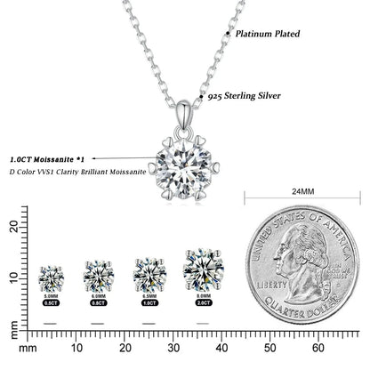 TRENDZ 1 Carat Moissanite Pendant