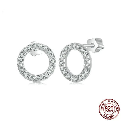 TRENDZ Moissanite 925 Sterling Silver Earrings