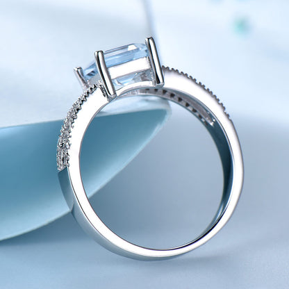 TRENDZ Sky Blue Topaz Ring