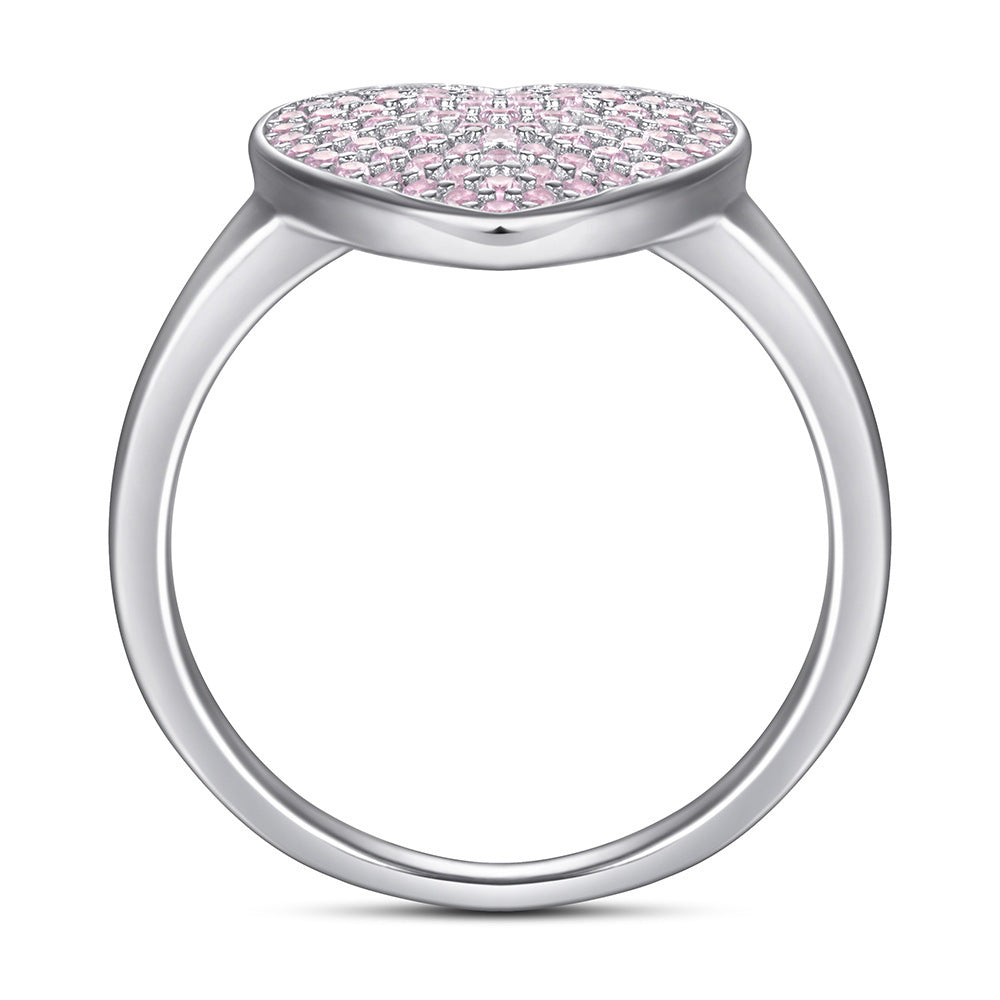 TRENDZ Heart-Shaped Zircon Ring