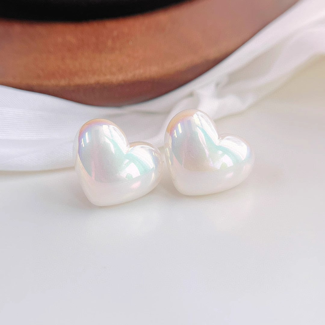 TRENDZ Heart Shaped Pearls Earrings