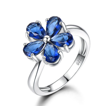 TRENDZ Flowers Sapphire Ring