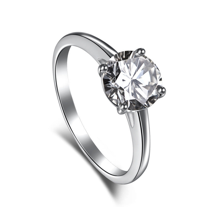 TRENDZ S925 Silver Diamond Ring