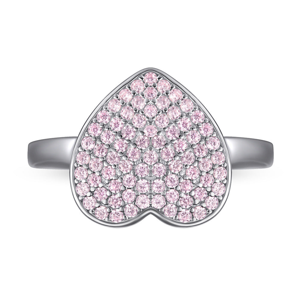 TRENDZ Heart-Shaped Zircon Ring