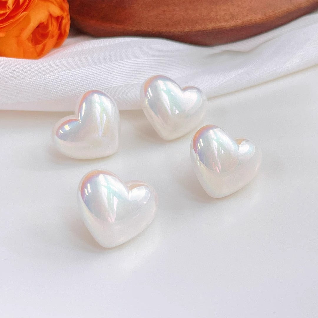 TRENDZ Heart Shaped Pearls Earrings